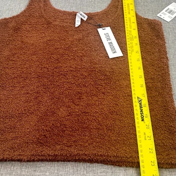 NEW! Steve‎ Madden Chenille Sleep Tank Top Brown XL $34 Polyester Square Neck - Picture 6 of 12